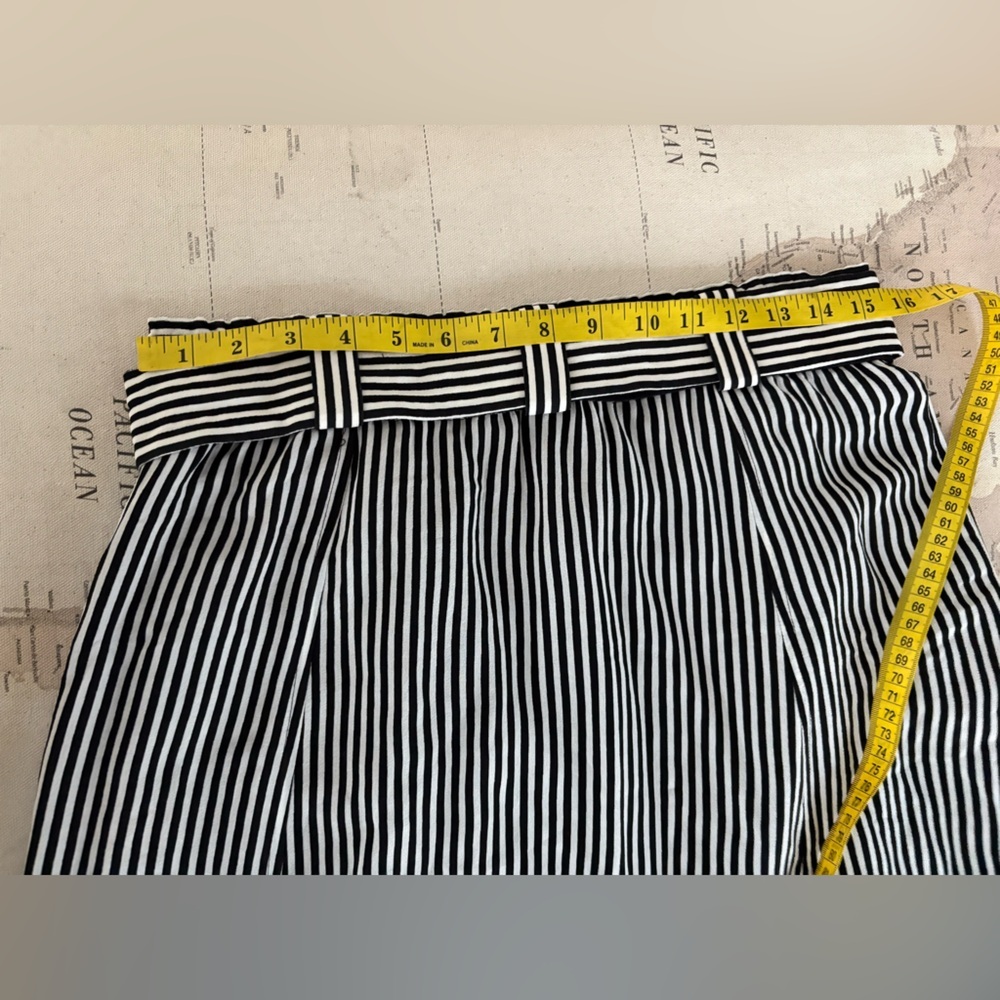 A.L.C. Silk Striped Button Down Skirt Size 8 - Picture 10 of 14